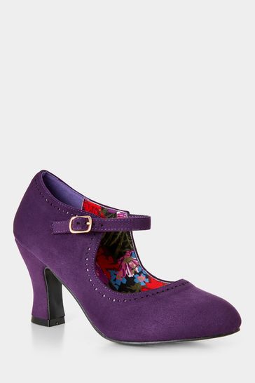 Purple mary jane pumps cheap