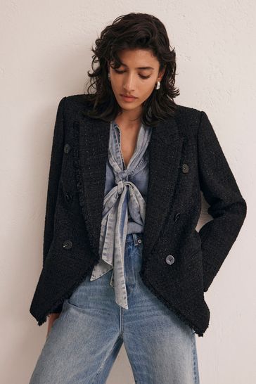 Buy Mint Velvet Boucle Blazer from Next Bahrain