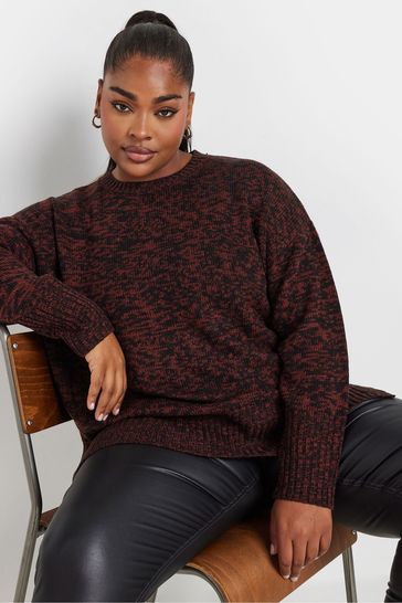 Buy Yours Curve Orange All Over Twist Jumper from Next Saudi Arabia