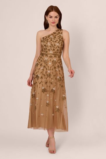 Buy Adrianna Papell Metallic Beaded Ankle Length Dress from Next Bahrain