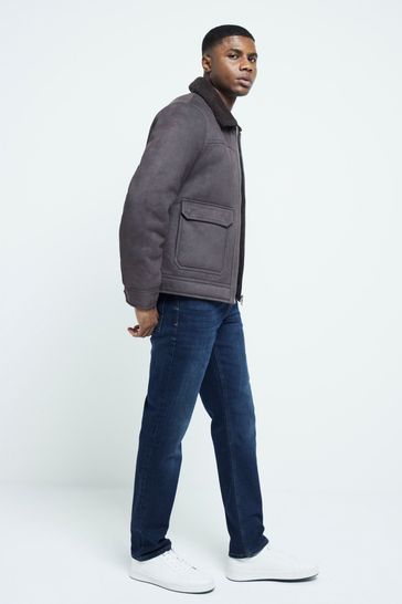 River island shearling jacket best sale