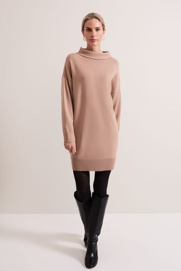Funnel neck dress shop