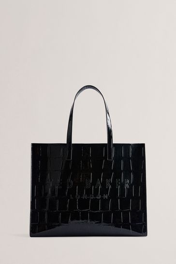 Laura croc embossed leather tote new arrivals