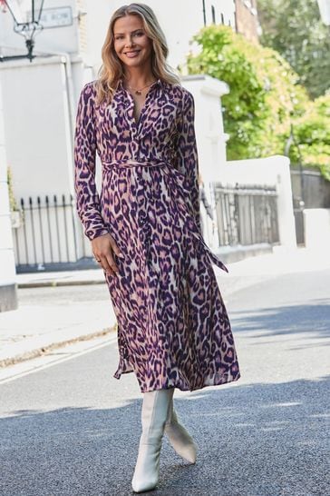 Next animal print shirt dress clearance