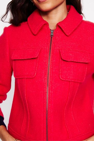 Boden red jacket top