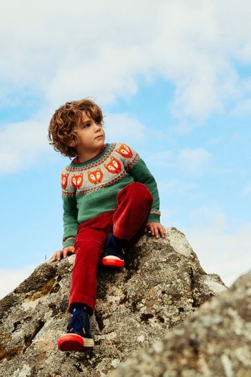 Green fox sweater top