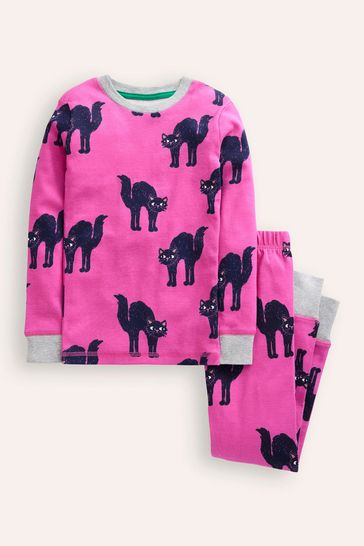 Buy Boden Pink Snug Glow In The Dark 100 Cotton Cat Pyjamas from Next Netherlands