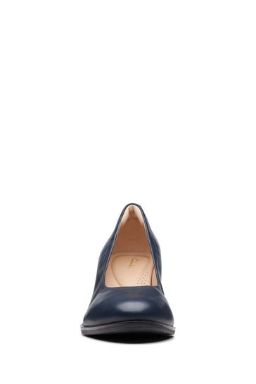 Buy Clarks Blue Wide Fit E Leather Freva 55 Court Shoes from Next Denmark