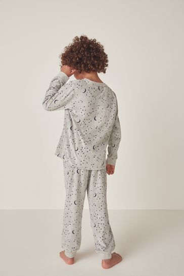 White company moon and star pyjamas outlet