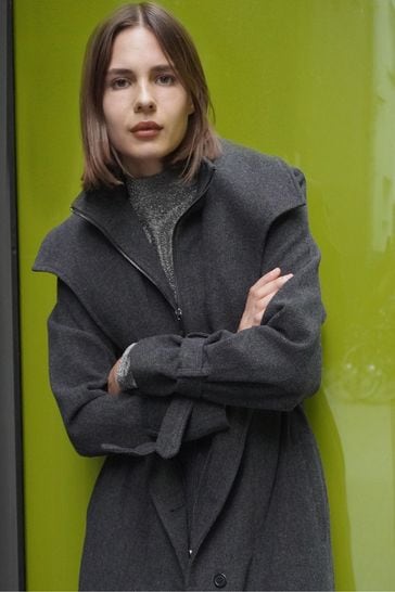 Laura ashley funnel neck coat outlet