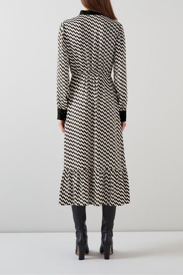 Lk bennett black and white dress best sale