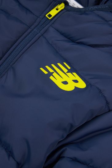 New Balance Blue Boys Bond Quilted Jacket