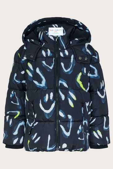 Buy Monsoon Black Happy Face Hooded Puffer Coat from Next Bahrain