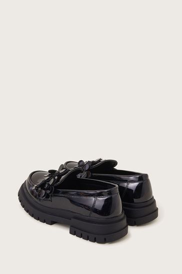 Shiny black loafers womens shop