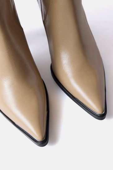 Cream leather boots uk discount