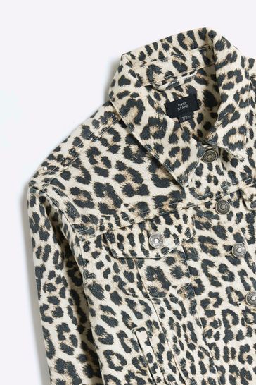 River island leopard print coat shop