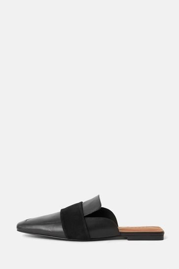 Buy Jigsaw Black Backless Loafers from Next Poland