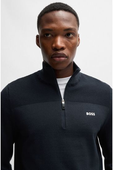 Boss half zip sweater clearance