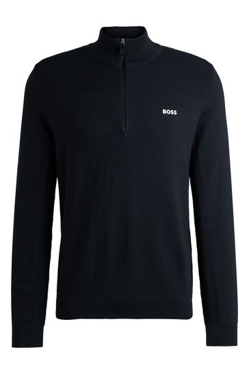 Buy BOSS Quarter Zip Dry Flex Fabric Sweater from Next Bahrain
