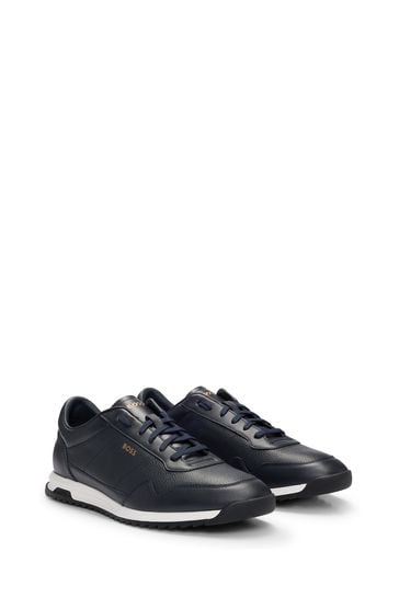 Boss leather trainers store