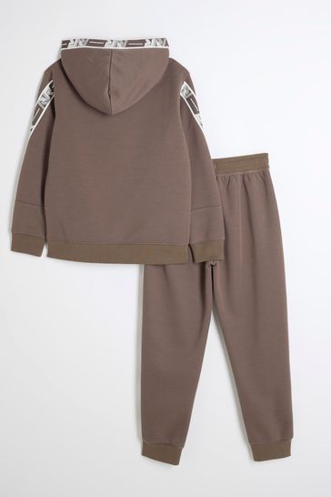 Buy River Island Brown Boys Sporty Hoodie Jog Set from Next Egypt