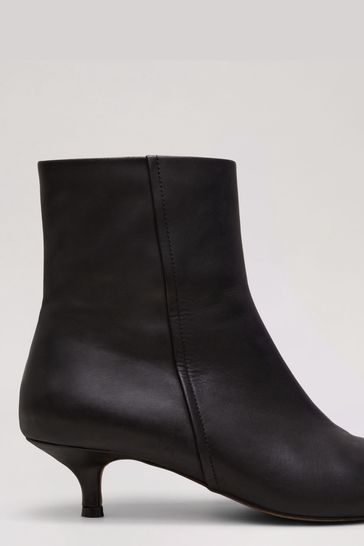 Kitten heel boots leather online