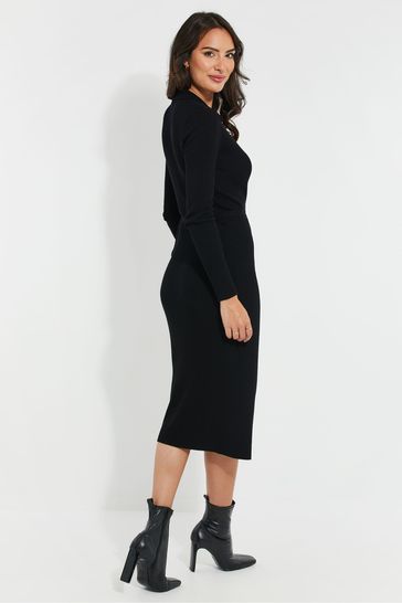 Buy Threadbare Ribbed Wrap Dress from Next Bahrain