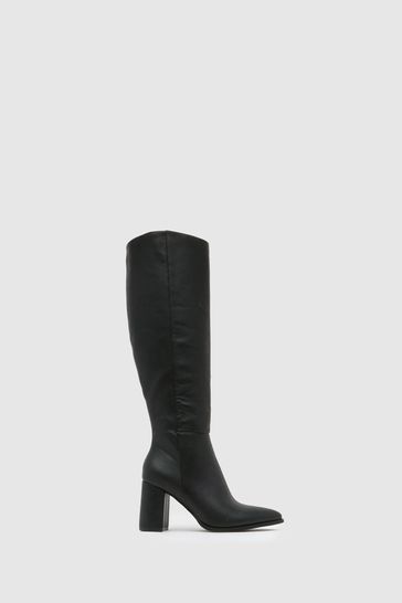 Buy Schuh Diya Knee High Black Boots from Next Bahrain