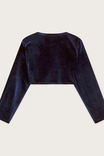 Buy Monsoon Blue Niamh Velvet Cardigan from Next Hungary