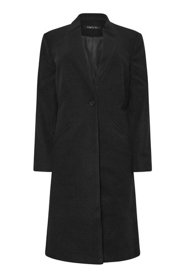 New look coat with tailored fit in black clearance