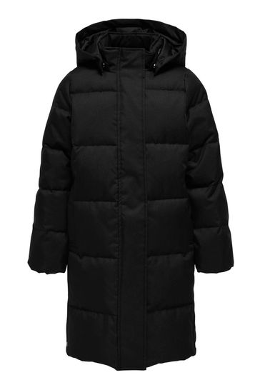 Buy ONLY KIDS Longline Padded Hooded Black Coat from Next Bahrain