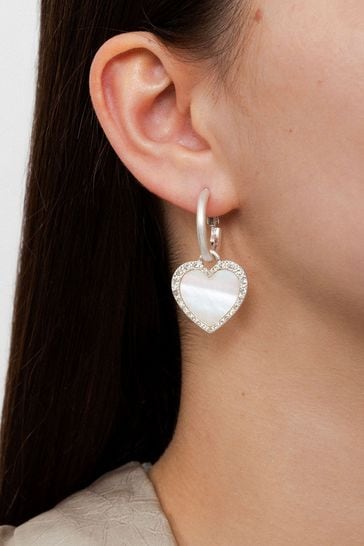 Buy Bibi Bijoux Silver Tone A Love Story Heart Earrings from Next Denmark