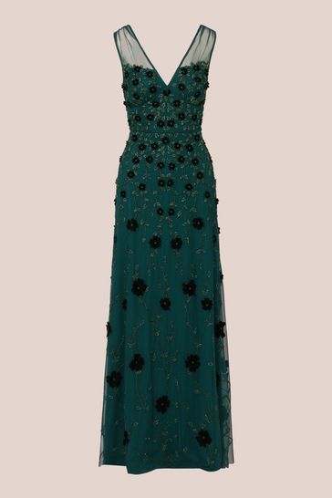 Adrianna papell polka dot bodice gown 2025