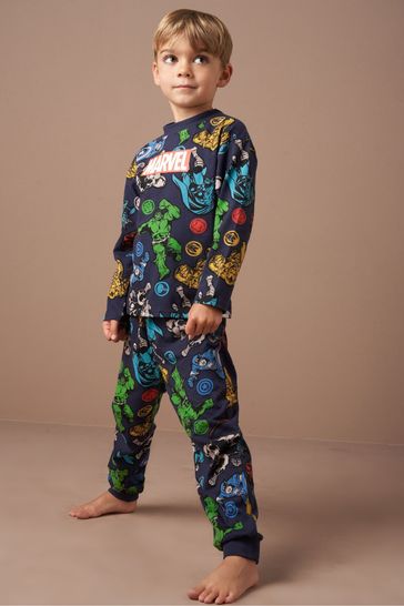 Angel Rocket Blue Marvel 100 Cotton Jersey Pyjamas
