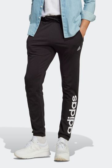 Buy adidas Black Sportswear Essentials Single Jersey Tapered