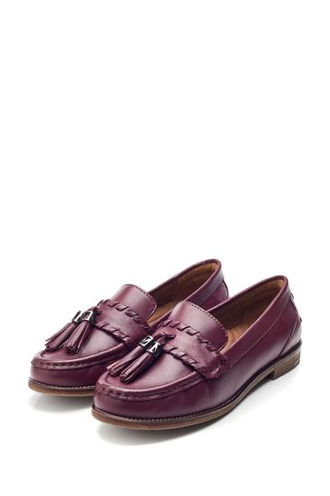 Buy Moda in Pelle Red Espelette Leather Tassel Boat Shoes from Next Bahrain