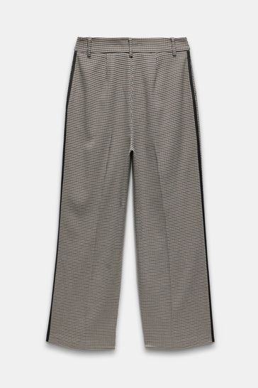Grey trousers with white side stripe on sale