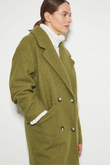 Buy Monsoon Green Ophelia Double Breasted Boucle Coat from Next Bahrain