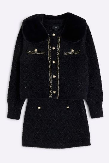 River island girls black dress deals