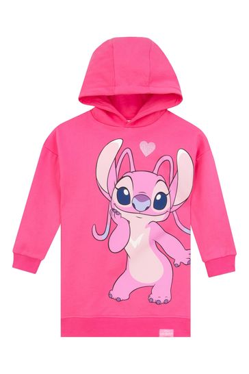 Buy Character Pink 100 Cotton Disney Lilo And Stitch Angel Glitter Hoodie from Next Denmark