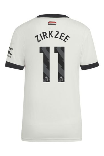 Buy adidas White Womens Manchester United EPL Third Authentic Shirt 2024 25 With Zirkzee 11 Printing from Next Bahrain