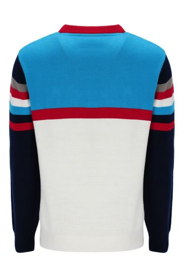 Fila Cream Lorenzo Knitted Crew Jumpers