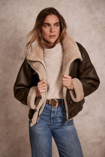 Khaki aviator jacket new arrivals