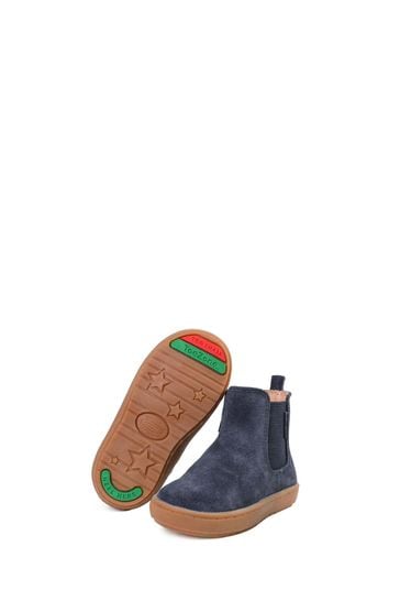 Buy ToeZone Sam Boys Navy Suede Leather Gusset and Zip Boots from Next Bahrain