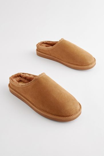 Buy Suede Cosy Lined Mule Slippers from the Laura Ashley online shop