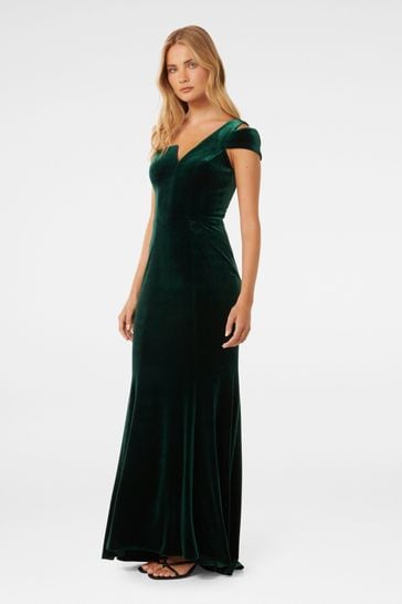 Buy Forever New Elena Velvet One Shoulder Gown from the Laura Ashley online shop