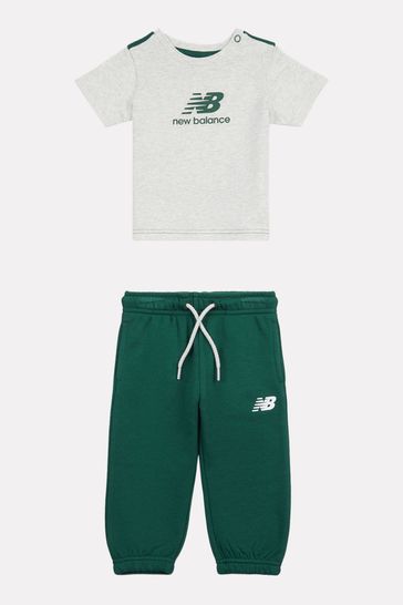 Buy New Balance Grey Baby Boys T Shirt and Jogger Set from Next Turkey