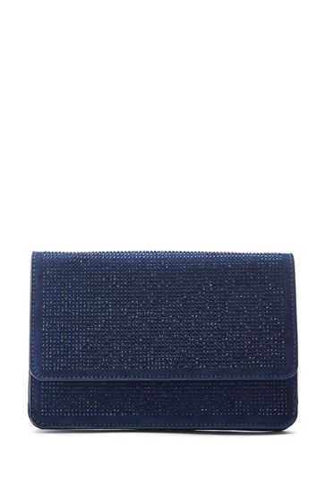 Buy Moda in Pelle Blue Christiie Glitz Clutch Bag With Chain from Next Sweden