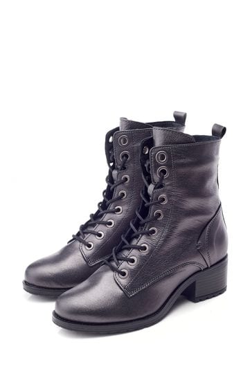 Buy Moda in Pelle Bezzie Lace Up Leather Ankle Boots from Next Bahrain