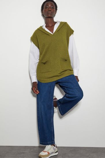 Buy Monsoon Green Hooded V Neck Sweater Vest from Next Bahrain
